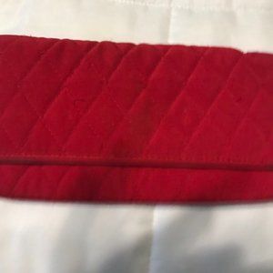 Retired Vera Bradley Red Microfiber Wallet